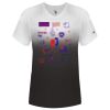 Women's V-Neck Ombre T-Shirt Thumbnail
